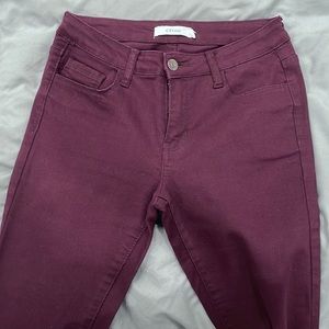 Cello Skinny jeans size 3 LIKE NEW! Burgundy jeans